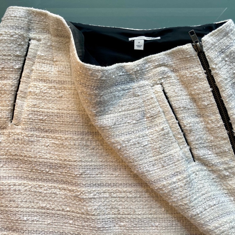 Halogen Cream Textured Pencil Skirt - Picture 10 of 16